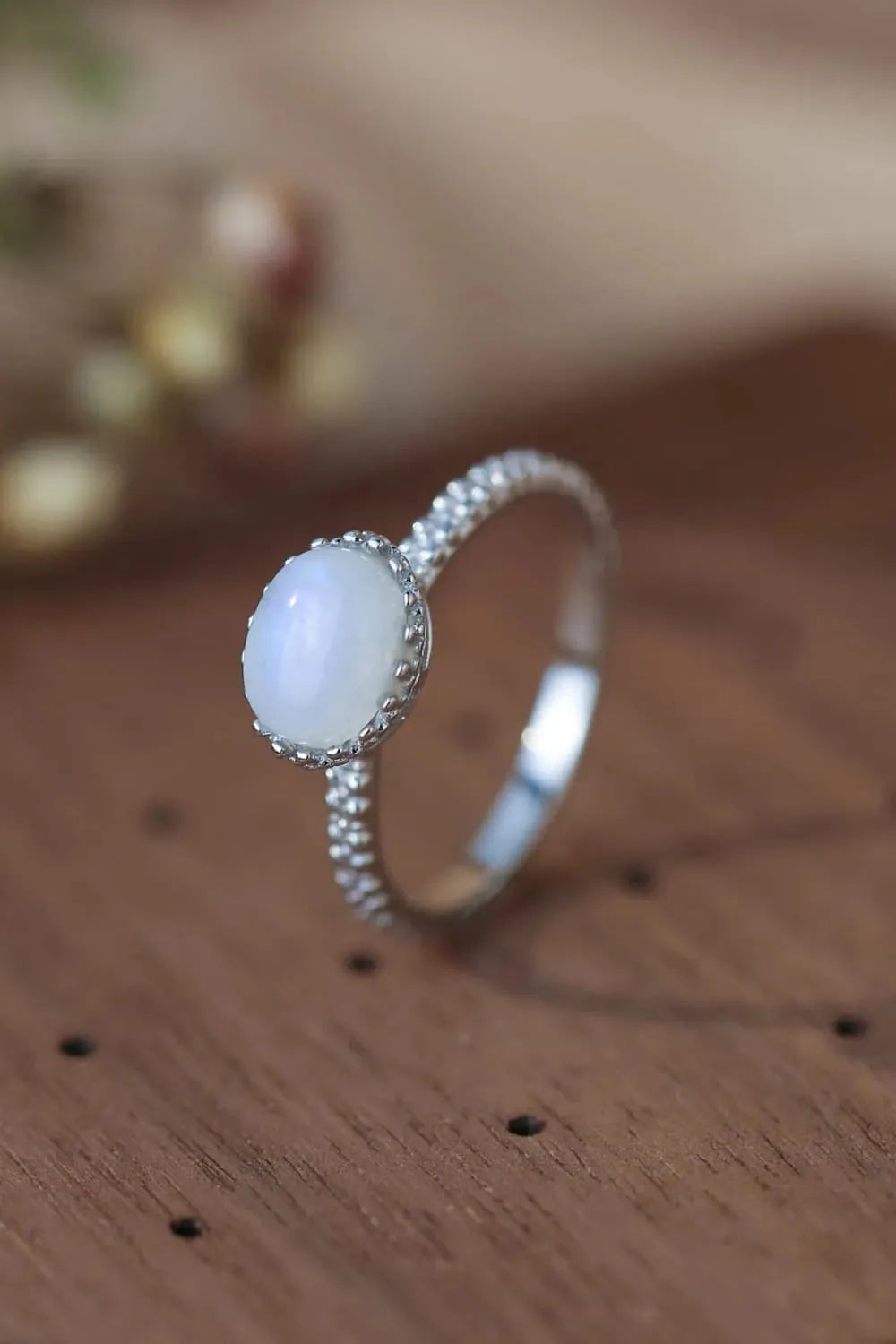 Moonstone 925 Sterling Silver Ring Moonstone - Tophatter Daily Deals